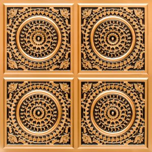 Faux Antique Gold Design 117 Ceiling Tile