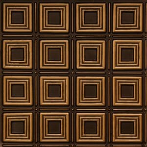Faux Antique Gold Ceiling Tile Design 153