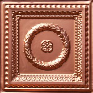Faux Copper PVC Ceiling Tile Design 210