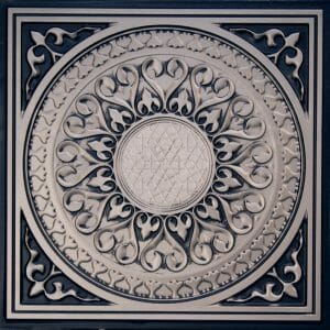 Faux Antique Silver PVC Ceiling Tile Design 226