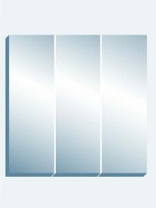 Glass Less Mirror Tri Fold