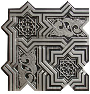 Faux Antique Silver Ceiling Tile Design VC 03
