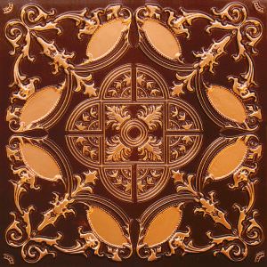Faux Antique Copper Ceiling Tile Design 218