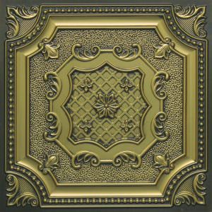 Faux Antique Brass Ceiling tile Design 258