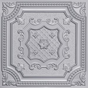 Faux Silver Design 258 Grid Ceiling Tile