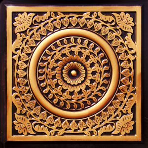 Faux Antique Gold Ceiling Tile Design 211