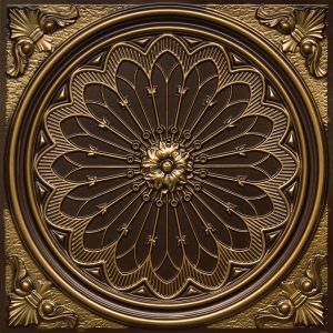 Faux Antique Brass Ceiling Tile Design 238