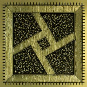 Antique Brass PVC Ceiling Tile Design 255