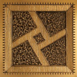 Antique Gold PVC Ceiling Tile Design 255