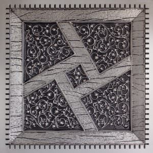 Antique Silver PVC Ceiling Tile Design 255