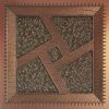 Patina Copper PVC Ceiling Tile Fire Rared Design 255