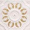 White Pearl Brass PVC Ceiling Tile Design 240