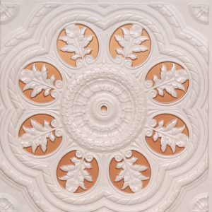 White Pearl Gold PVC Ceiling Tile Design 240