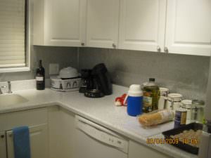 Kitchen Back Splash Glue Up Plastic