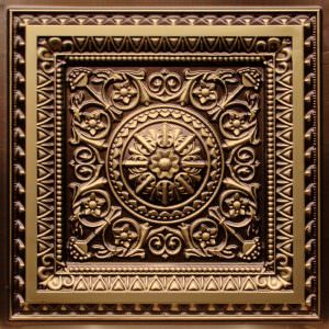 Faux Antique Gold PVC Ceiling Tile Design 223