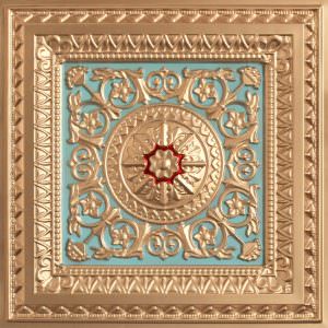 Faux Gold Green Red Design 223 Ceiling Tile