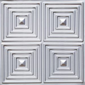 Faux Silver Ceiling Tile Design 125