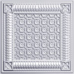 Silver Class A Fire Rated Decorative Ceiling Tile Design 256