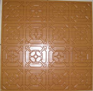 Wood Color PVC Ceiling Tiles Design 107