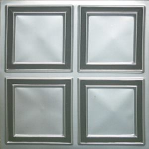 Faux Silver Black Ceiling tile Design 145