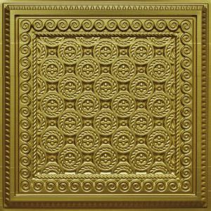 Faux Brass Plastic Ceiling Tile Design 243