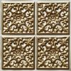 White Pearl Faux Gold Design 109 Ceiling Tile