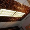 Faux Antique Copper Grid ceiling Tile Design 106
