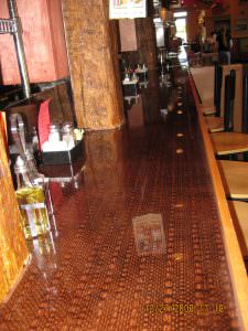 Installed on Bar with Epoxy Cover Design WC-10