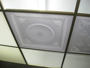 White Matt Ceiling Tile Grid Suspended Design VC 4
