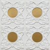 White Pearl Faux Gold Ceiling Tile Design 133