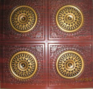 Rosewood Faux Antique Gold Design 117 Ceiling Tile