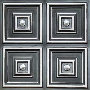 Faux Antique Silver Glue Up Ceiling Tile Design 112