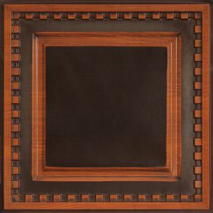 Faux Antique Teakwood PVC Ceiling Tile Design 234