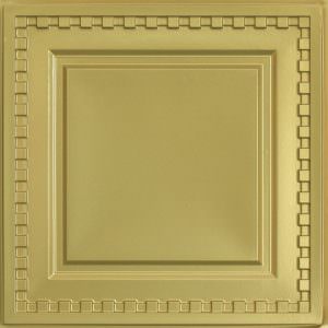 Faux Brass Class A Fire Dated Grid Ceiling Tile Design 234