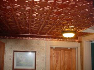 Faux Copper PVC Ceiling Tile Design 142