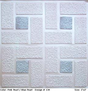 White Pearl Blue Pearl Glue Up Ceiling Tile Design 134