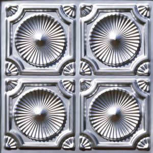 Faux Silver Glue Up Ceiling Tile Design 106