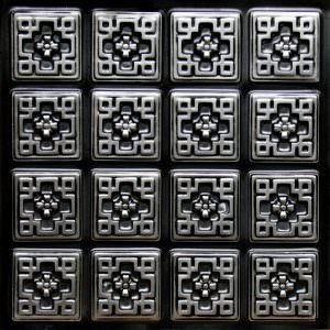Faux Antique Silver Glue Up Ceiling Tile Design 103