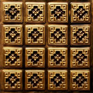 Plastic Ceiling Tile Antique Gols Design 103