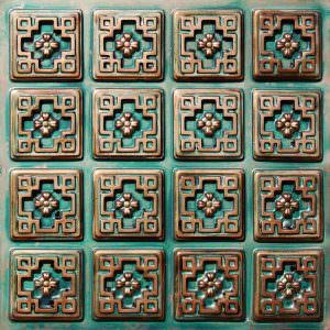 Faux Patina Copper Design 103 Glue Up Ceiling Tile