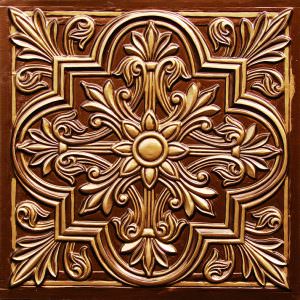 Faux Antique Gold Ceiling Tile Design 302