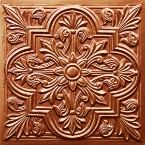 Faux Copper Plastic Ceiling Tile Design 302