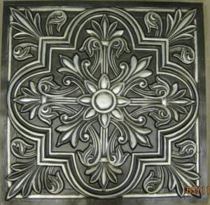 Faux Antique Silver Ceiling Tile Design 302