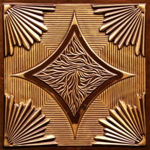 Faux Antique Gold Faux Tin Ceiling Tile Design 201