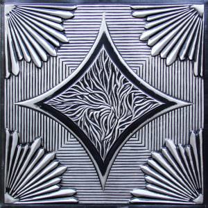 Faux Antique Silver Faux Tin Ceiling Tile Design 201
