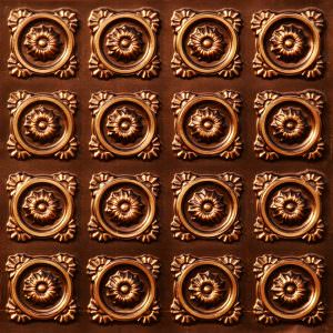 Faux Antique Copper Glue Up Ceiling Tile Design 118