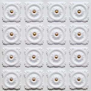White Pearl Gold Glue Up Ceiling Tile design 118