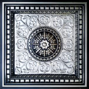 Faux Silver Antique Silver Design 215 Ceiling Tile