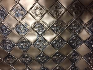 Fleur de Lis Faux Antique Copper Backsplash WC 80