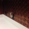 Fleur de Lis Faux Antique Copper Backsplash WC 80